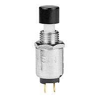 NKK Switches FB15ANEP4-FA Sealed SPST OFF-(ON) .4VA .201 BLK CAP TUR/PC