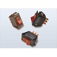 Carling Technologies LTA201-TR-B/24V Rocker Switch Illum Rocker, red off-none-on, 24V