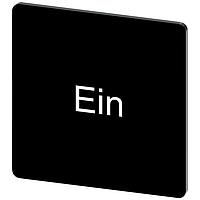 SIEMENS 3SU19000AE160AB0 Labeling Plate, Ein INSCR. LABEL, BLACK 27 X 27MM, EIN