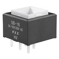 NKK Switches UB16SKW036G Pushbutton Switches SQ SPDT ON-ON BLUE LED PC BODY ONLY 6A