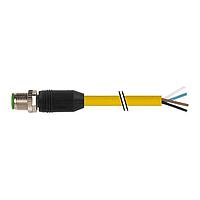 Murrelektronik 7700-12021-1500300 Sensor Cables / Actuator Cables M12 male 0 with cable, TPE 4x18AWG ye UL/CSA, ITC/PLTC 3m