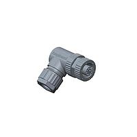 Amphenol LTW MSAP-08BFFA-SR7001 Sensor Cables / Actuator Cables M12 Circular Metric Connector, A Code, Plastic, 4A, 08 pins, Female Connector, Female Contact, Right Angle, Screw Thread, Solder, Field Installable, F4.5 - F6.5mm, IP67 Mated