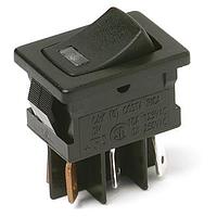 C&K DM14J72S205Q4 Rocker Switches SPST 3A BLK ACT SNAP-IN AMBER LED