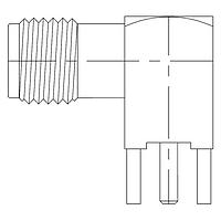 Amphenol RF 132225N PCB Connectors SMA RT JACK PCB DIECAST NKL