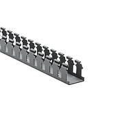 HellermannTyton 181-15512 Slotted Wall Wiring Duct Slotted Wall Wiring Duct, 1.5" x 1.5", Adhesive, PVC, Gray, 30ft/Box