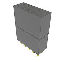 Samtec ESW-105-33-G-D Stackthrough .100" Elevated Socket Strip