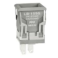NKK Switches LB15SGW01 Standard Switches SPDT ON-(ON) GRAY SQUARE BODY ONLY