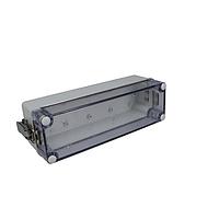 Bud Industries PTH-22780-LC Electrical Enclosures PC+10% Fiberglass Box, Self-Locking Latch and Clear Cover (9.8 X 3.2 X 3.4 In)