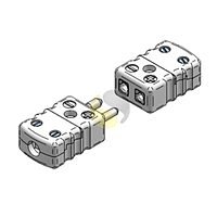 Temperature sensor connector components for industrial measurement wiring