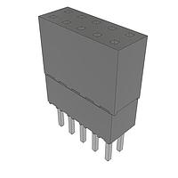 Samtec ESQ-105-23-S-D Sockets Elevated Socket Strip, 0.100" Pitch