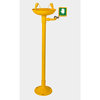 Labnori SS3003Y Pedestal Mounted Eyewash with Epoxy Coating