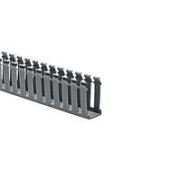 HellermannTyton 181-15320 Wire Ducting & Raceways Slotted Wall Wiring Duct, 1.5" x 3", Non-Adhesive, PVC, Gray, 140ft/Carton