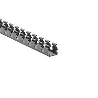 HellermannTyton 181-11011 Slotted Wall Wiring Duct Slotted Wall Wiring Duct, 1" x 1", Non-Adhesive, PVC, Gray, 30ft/Carton