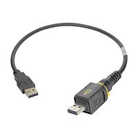 HARTING 09454452911 USB Cables / IEEE 1394 Cables HARTING PushPull V4 v2.0 USB 3.0 Type A, Cable Assembly, PushPull to IP20 USB plug, PVC, 1.0m