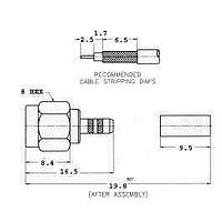 Bomar 910A204M Connectors SMA 3PC CRMP RG174 GOLD BODY
