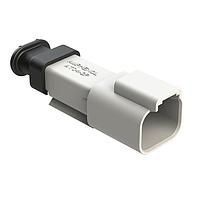 Amphenol SINE Systems AT04-2P-SR02WHT Receptacle 2 Position, Receptacle, Pin, SR02 Strain Relief (Reduced Diameter Seal), White Body