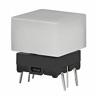 NKK Switches JB15LPC-B Tactile Switches OFF-(ON) PC MNT RED WHITE FLAT CAP