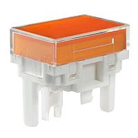 NKK Switches AT4163JD Button RCT CLR LNS/ABR DIFF LB WITH AMBER LED