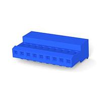 AMP Connectors - TE Connectivity 3-640442-9 Receptacle Housing 9P 26AWG TIN CLSD W/O TAB W/BLUE STRPE