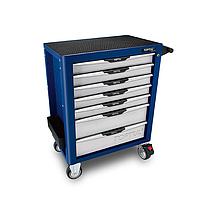 TOPTUL GE-26110 W/7-Drawer Tool Trolley (261 pcs; Blue)