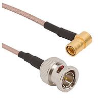 Amphenol RF 245103-05-24.00 RF Cable Assemblies BNC Straight Plug to Mini-SMB Right Angle Plug RG-179 75 Ohm 24 inches (610 mm)