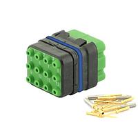 Eaton Souriau-Sunbank 8MQ2M1220PAE Modular Connectors - Push Pull MQuick module, sealed, with male crimp contacts