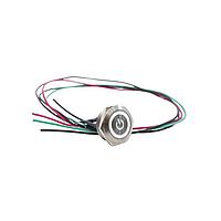 E-Switch SV8FW3SS-601 Anti-Vandal ANTI-VANDAL, 2A 36VDC, SPST Off-(On), Panel Mount, Front Wire Leads 500mm