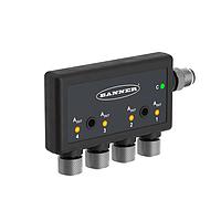Banner Engineering R90C-4UI-MQ Modbus to Analog Hub R90C Series: 4-port Modbus to Analog Hub; RS485 Interface; 4-pin M12 QDs