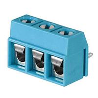 Same Sky (formerly CUI Devices) TB002V-500-20BE Fixed Terminal Blocks Terminal block, screw type, 5.00 , vertical, 20 poles, CUI Blue, slotted screw, PCB mount