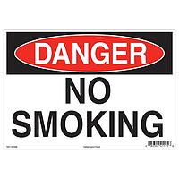 HellermannTyton 597-00068 Labels Danger Sign, 7" x 10", No Smoking, Vinyl, Red, 25/pkg