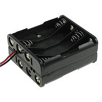 Eagle Plastic Devices 12BH483-GR Battery Clip 8 "AAA" W/6" LDS BLK