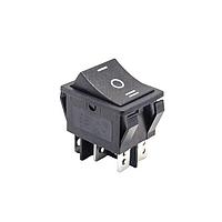 E-Switch R5DBLKBLKBF0 High Current Rocker Switch 16A 250VAC ON-OFF-ON DPDT Non-Ill Black