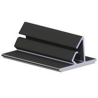 Essentra Components BMS-S-48 Horizontal Card Glide Card Guide,No Adh,Black,4 Ft Lg