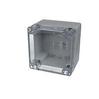 Bud Industries PN-1337-C Electrical Enclosures IP65 NEMA 4X Box with Clear Cover (4.7 X 4.7 X 3.5 In)