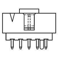 Amphenol Commercial Products G8230812YCPTHR Shrouded Box Header 2.0mm Pitch STR DIP,2x4Pin,15u" Gold, NY4T,TAIL=2.1mm,T&R,W/CAP,W/ONE POST