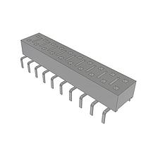 Samtec HLE-110-02-S-DV-PE Sockets Cost-Effective Reliable Socket, .100" (2.54 mm) Pitch