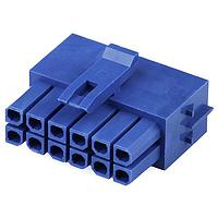 Molex 206461-0803 Receptacle Housing Micro-Fit+ Versa Color Rec Housing Dual Row 8 Ckts GloWire Blu