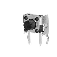 Same Sky (formerly CUI Devices) TS11-674-43-BK-100-RA-D Tactile Switch 6 x 7.4 mm 4.3 mm 100 gf Black Right Angle Through Hole SPST