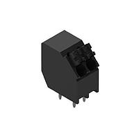 Wurth Elektronik 691410120002 Fixed Terminal Blocks WR-TBL 3.5mm pitch Monoblock THT Black 45 deg Dual Pin cable entry Screwless Push In 2P