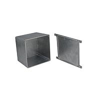 Bud Industries CU-5475-B Enclosures Econobox Diecast Aluminum Box, Bracket and Cover Black (4.8 X 4.8 X 3.8 In)