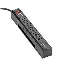 Tripp Lite TLP608RUSBB Surge Protectors Surge 6 Outlet 3.4A USB Charger Tablet