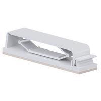 Essentra Components TFCC-30-01 Clip, Flat Clamp,Flat,Tens,Adh Mnt,Natural