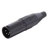 Amphenol Audio AC4MB Cable Connectors 4 Pole XLR Male Cable Connector Machined Contacts Black Finish