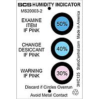 SCS 3HIC125 Humidity Humidity Card, 3-Spot, 125/Can 30-40-50%; 125/Can