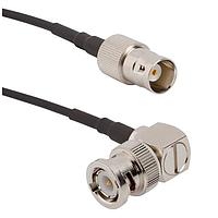 Amphenol RF 095-850-268M30L RF Cable Assemblies BNC RA Pl to BNC Str Jk RG-58 30m