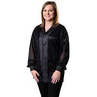 Desco 73860 Jacket with Knitted Cuffs (Black, X-Small)