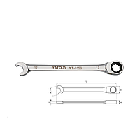 Yato YT-0165 Rapid combination ratchet wrench spline 19mm