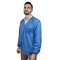 Desco 04678 Coat, Full Sleeve 8812 V-NECK JACKET, ELASTIC CUFF, 1 POCKET, BLUE, 5XLARGE