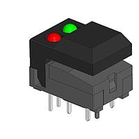 Mountain Switch 107-SP86-A2-5-13-EV Standard Switches BLACK CAP RED/GN LED