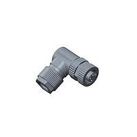 Amphenol LTW MSAP-08BFFB-SR7001 Sensor Cables / Actuator Cables M12 Circular Metric Connector, A Code, Plastic, 2A, 08 pins, Female Connector, Female Contact, Right Angle, Screw Thread, Screw-in, Field Installable, F4.0 - F8.0mm, IP67 Mated